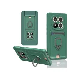 Newface Xiaomi Redmi Note 14 Pro Plus Kılıf Zuma Kartvizitli Yüzüklü Silikon - Yeşil