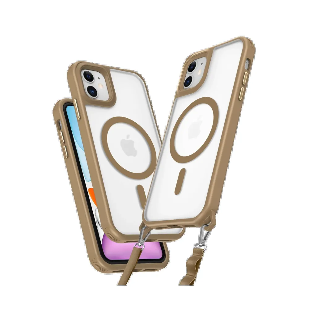 Newface Iphone 12 Kılıf Enka Magsafe Silikon Kılıf - Desert