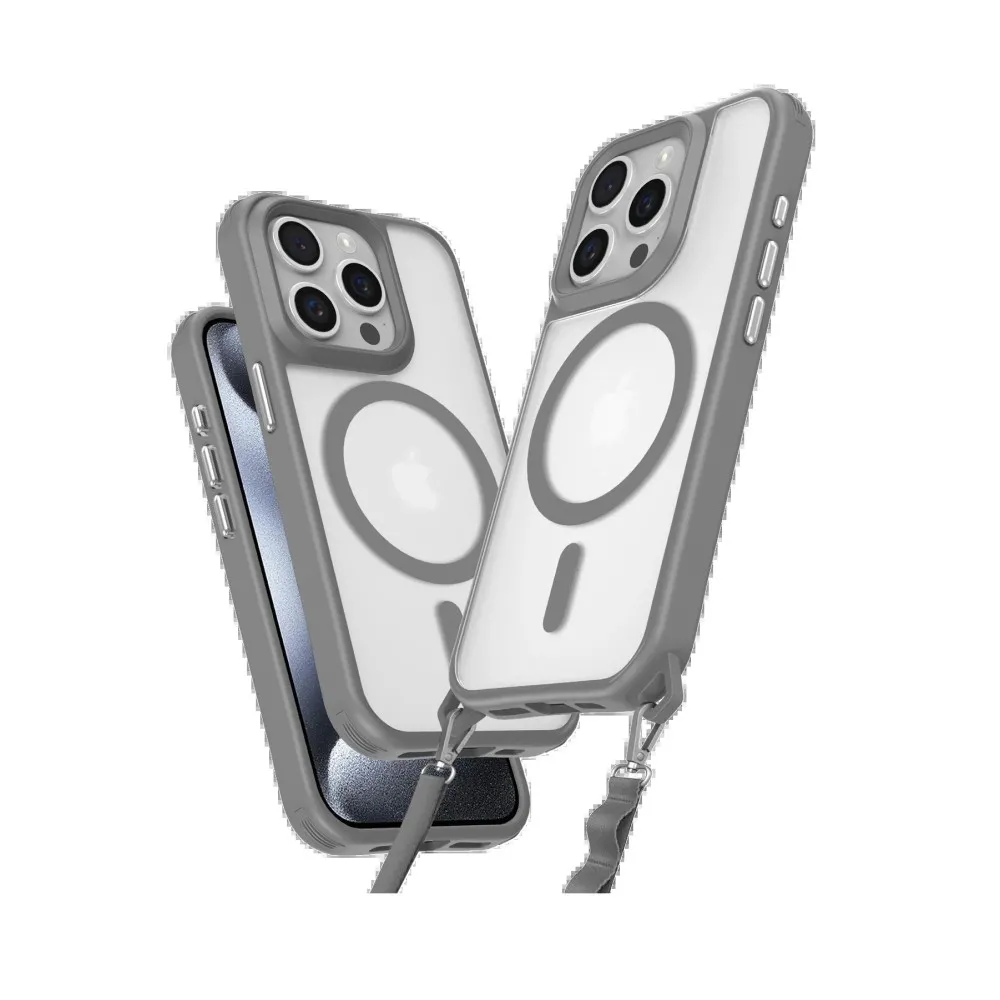 Newface Iphone 14 Pro Max Kılıf Enka Magsafe Silikon Kılıf - Titan Gri