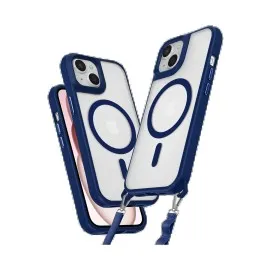 Newface iPhone 15 Kılıf Enka Magsafe Silikon Kılıf - Lacivert