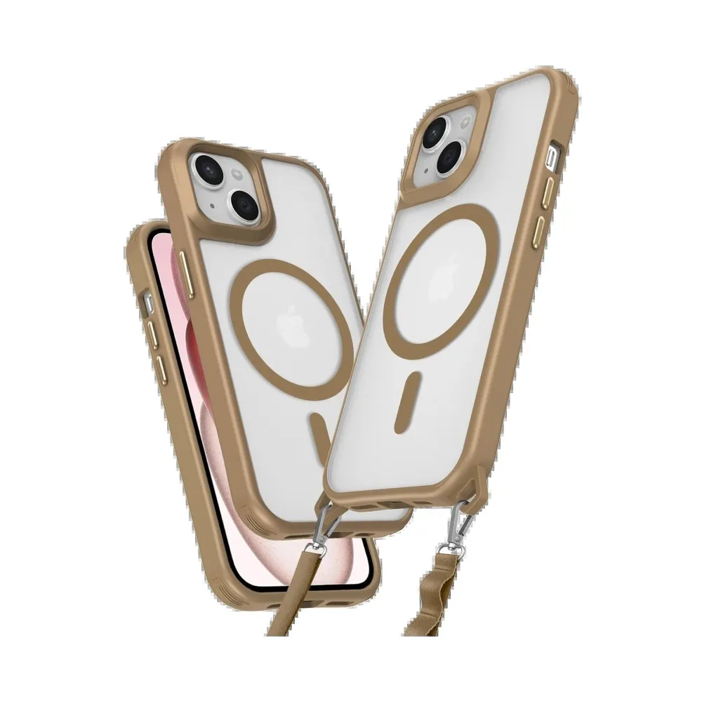 Newface Iphone 15 Plus Kılıf Enka Magsafe Silikon Kılıf - Desert