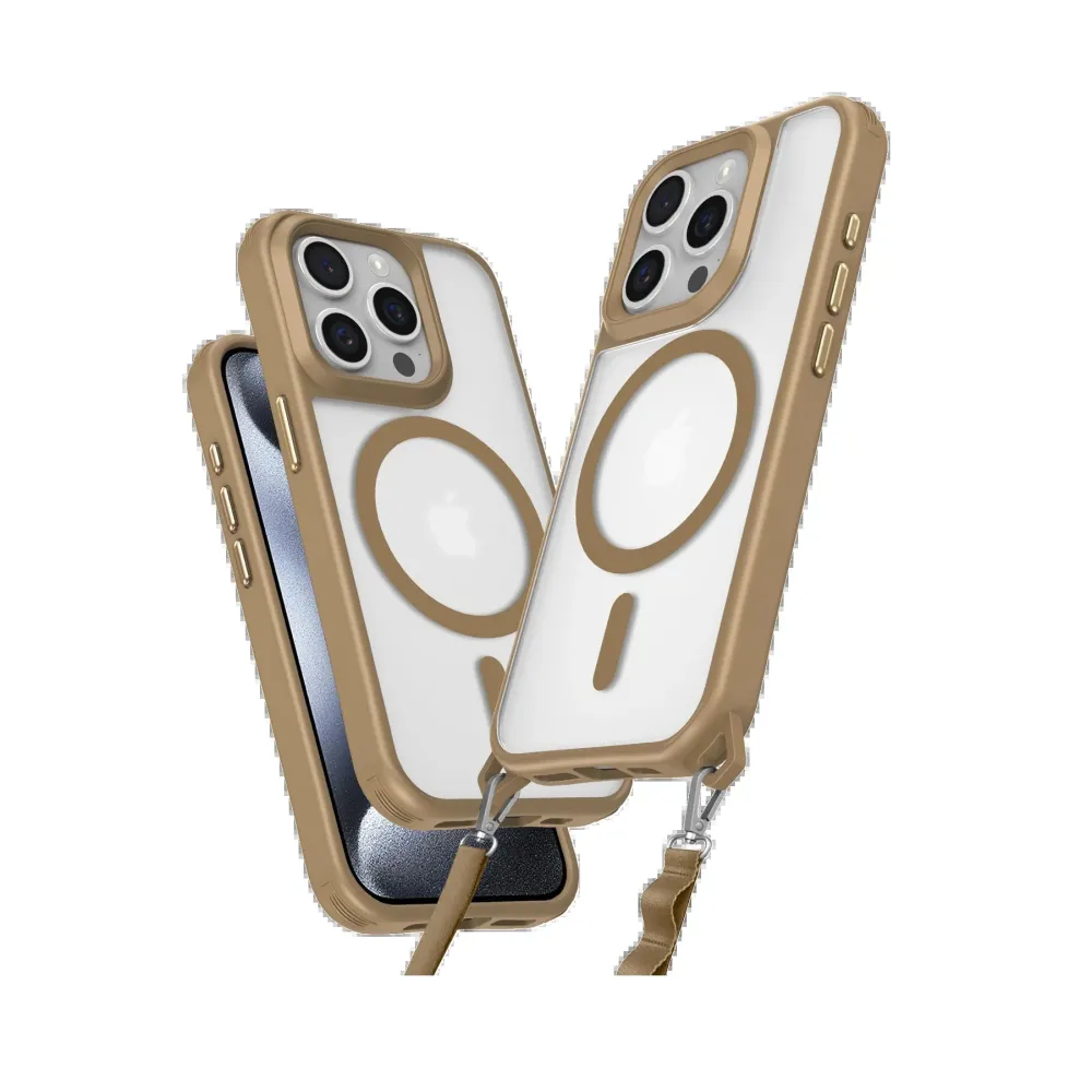 Newface Iphone 15 Pro Max Kılıf Enka Magsafe Silikon Kılıf - Desert