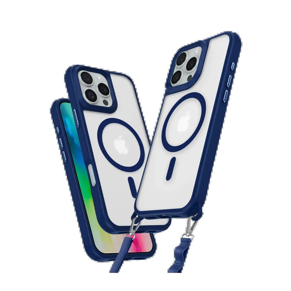 Newface Iphone 16 Pro Kılıf Enka Magsafe Silikon Kılıf - Lacivert