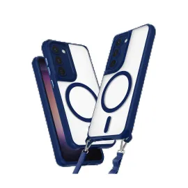 Newface Samsung Galaxy S23 Kılıf Enka Magsafe Silikon Kılıf - Lacivert