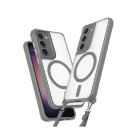 Newface Samsung Galaxy S23 Kılıf Enka Magsafe Silikon Kılıf - Titan Gri