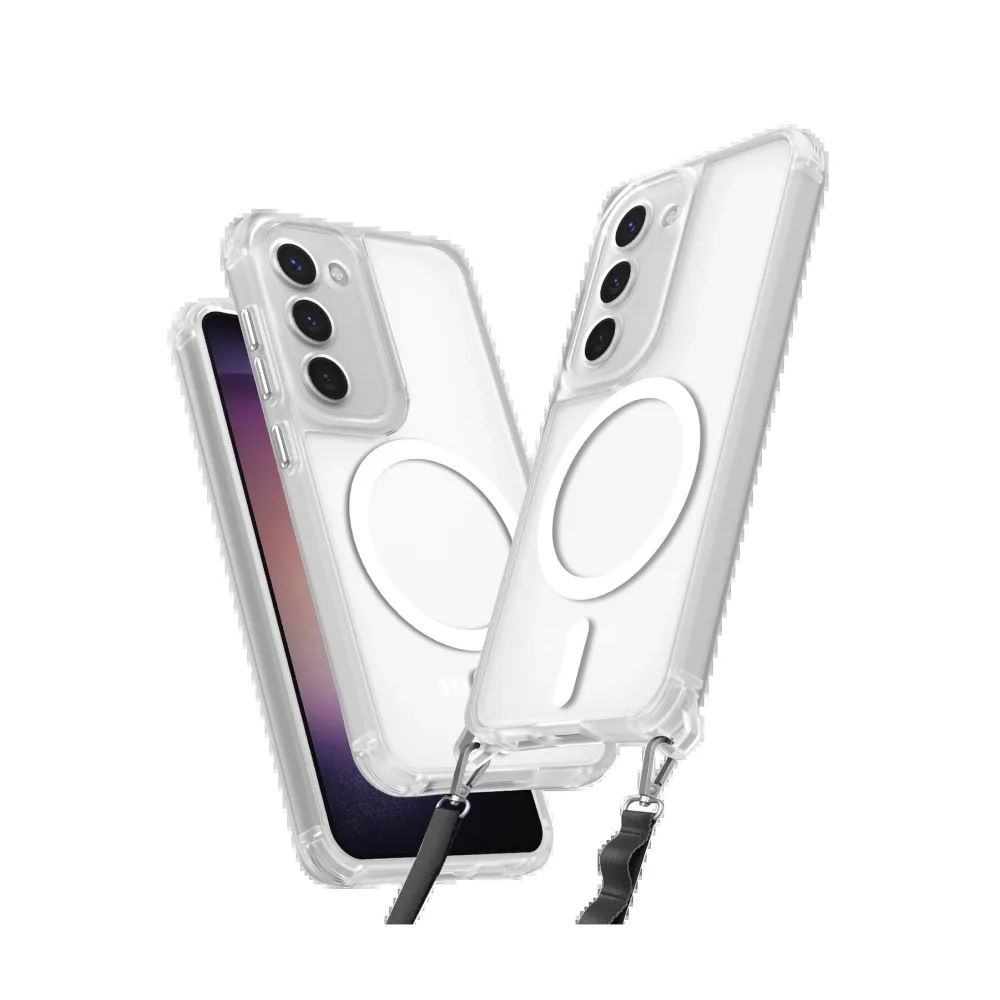 Newface Samsung Galaxy S23 Kılıf Enka Magsafe Silikon Kılıf - Şeffaf