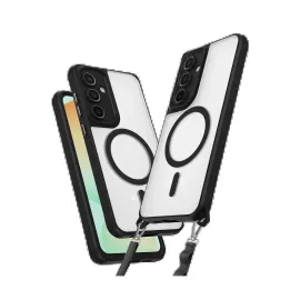 Newface Samsung Galaxy S24 Fe Kılıf Enka Magsafe Silikon Kılıf - Siyah