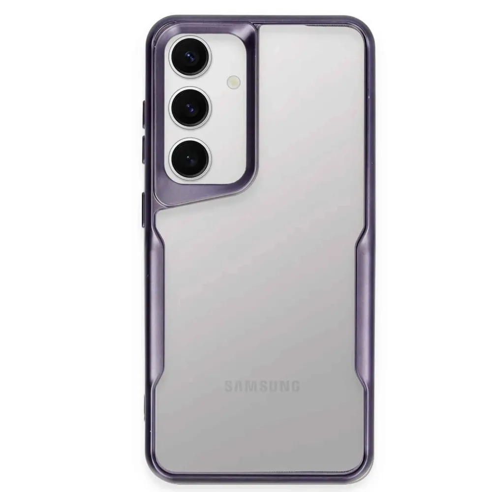 Newface Samsung Galaxy S25 Kılıf Boyi Silikon Kapak - Derin Mor