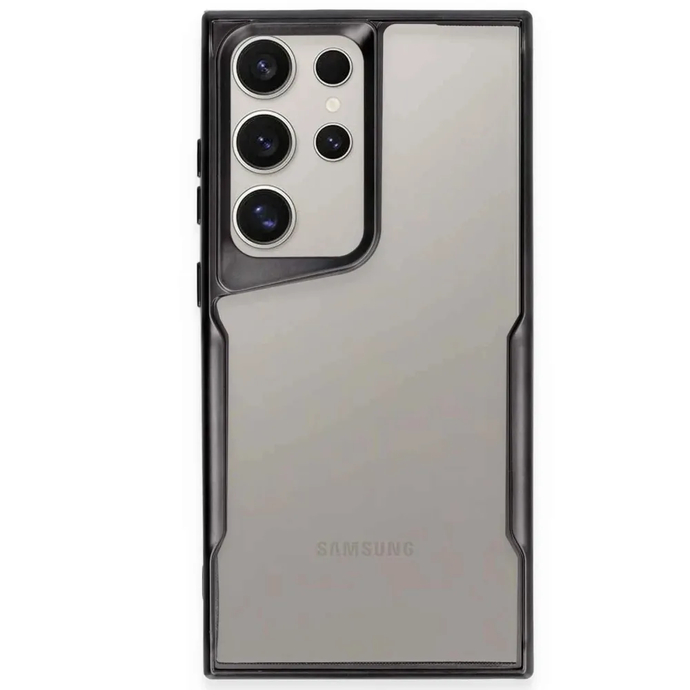 Newface Samsung Galaxy S25 Ultra Kılıf Boyi Silikon Kapak - Siyah