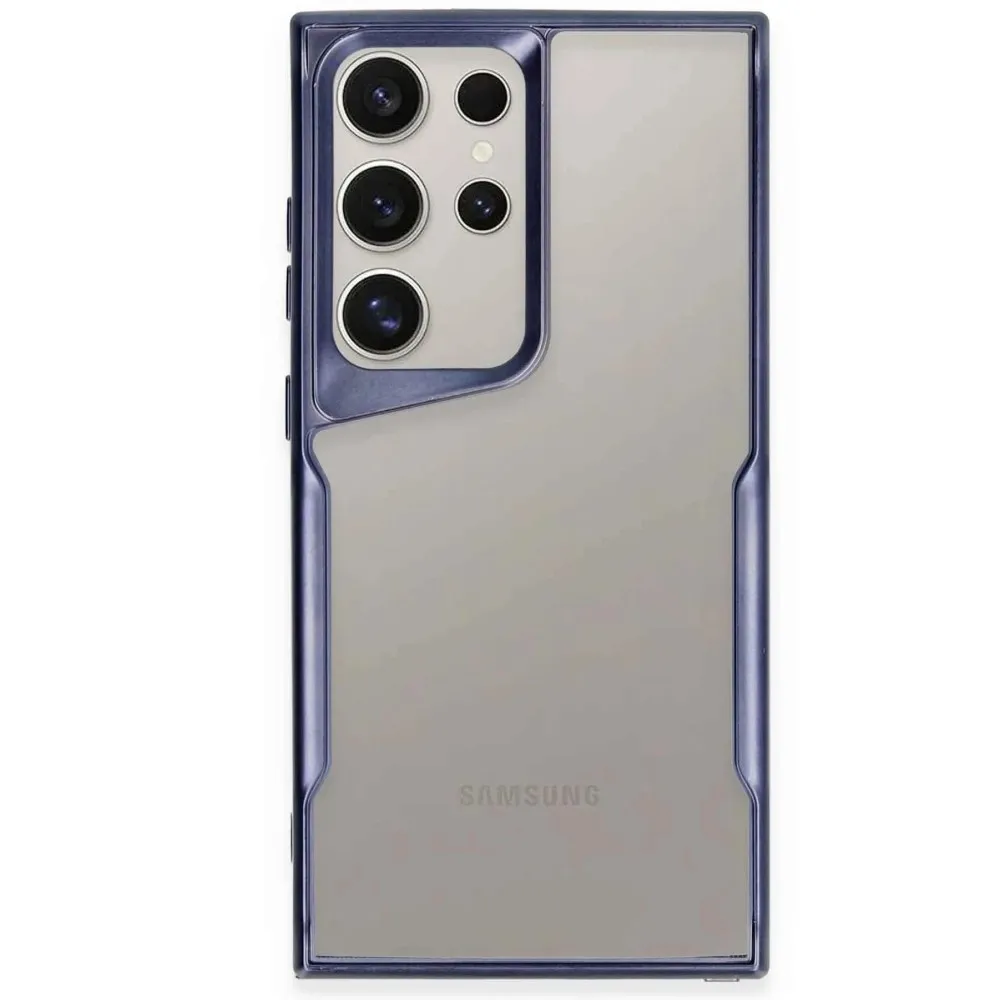 Newface Samsung Galaxy S25 Ultra Kılıf Boyi Silikon Kapak - Lacivert