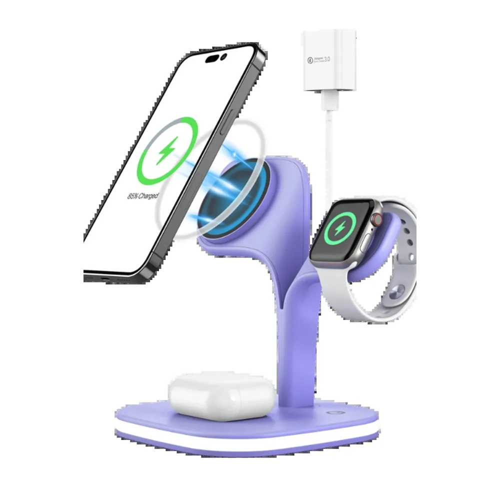 Newface Ym-Ud22 Kablosuz Şarj Masaüstü Set - Lila