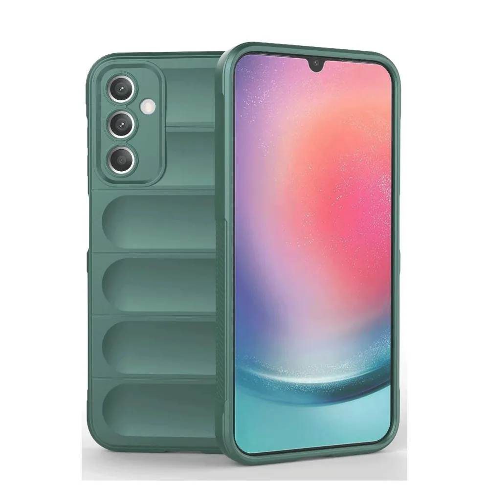 Newface Samsung A36 Kılıf Optimum Silikon - Koyu Yeşil