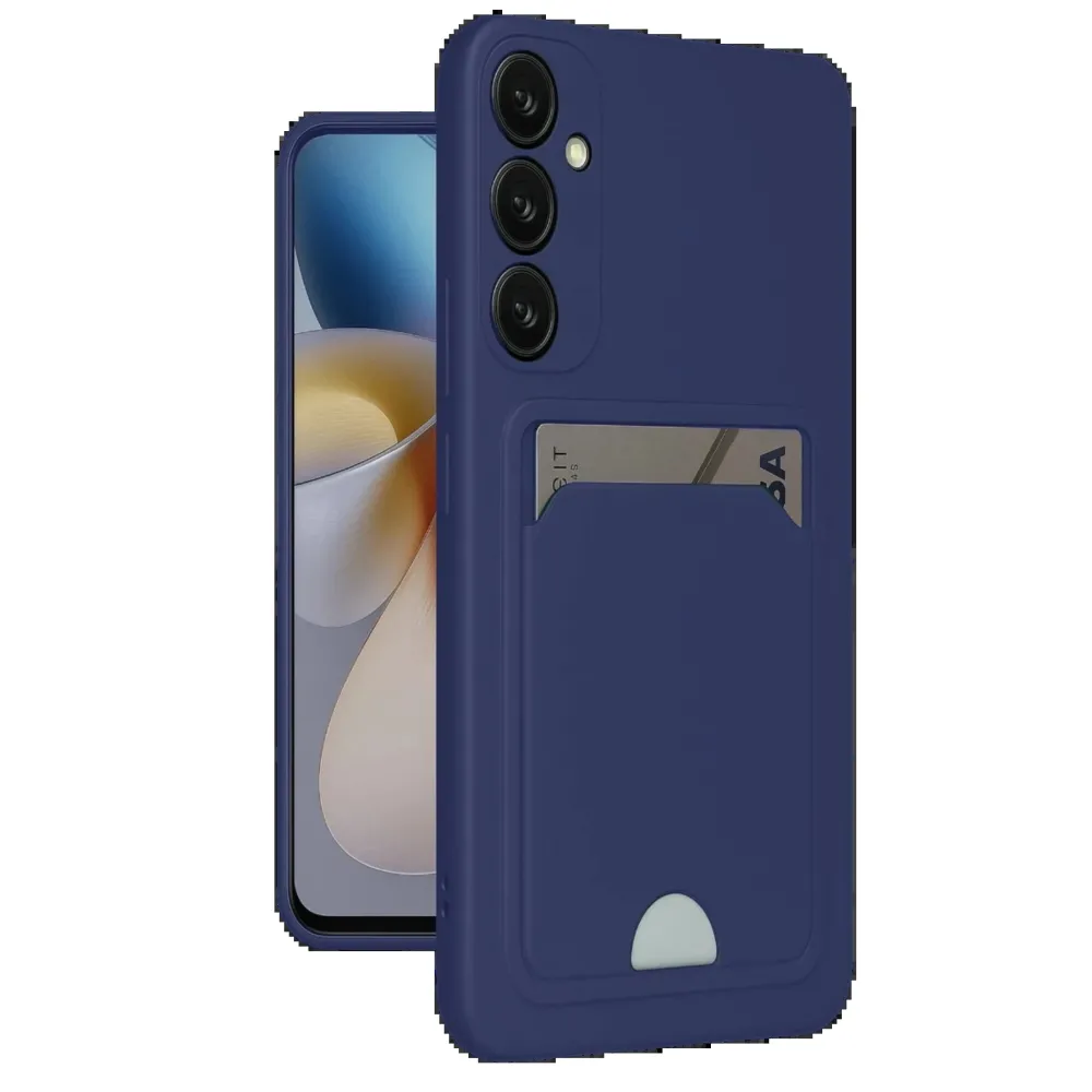 Newface Samsung Galaxy A16 5G Kılıf Kelvin Kartvizitli Silikon - Lacivert