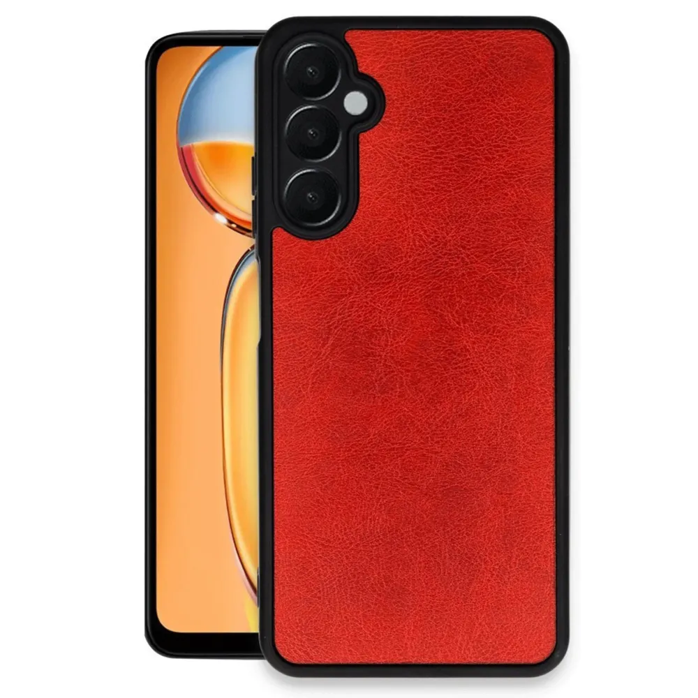 Newface Samsung Galaxy A26 Kılıf Aras Deri Kapak - Kırmızı