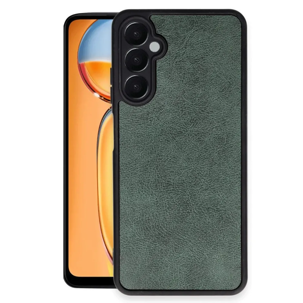 Newface Samsung Galaxy A26 Kılıf Aras Deri Kapak - Koyu Yeşil