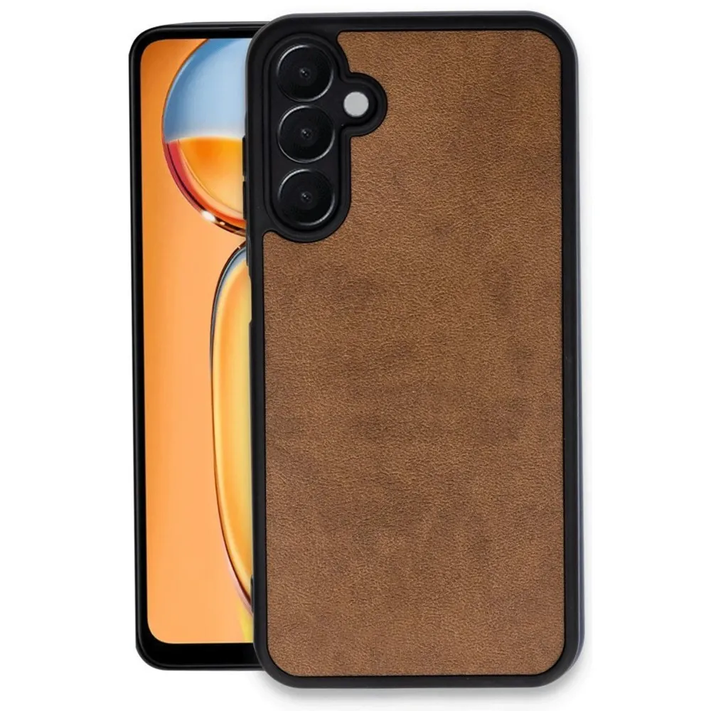 Newface Samsung Galaxy A26 Kılıf Aras Deri Kapak - Taba