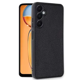 Newface Samsung Galaxy A36 Kılıf Aras Deri Kapak - Siyah