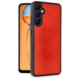 Newface Samsung Galaxy A36 Kılıf Aras Deri Kapak - Kırmızı