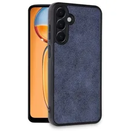 Newface Samsung Galaxy A36 Kılıf Aras Deri Kapak - Lacivert