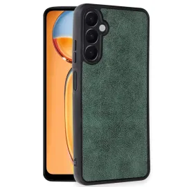 Newface Samsung Galaxy A36 Kılıf Aras Deri Kapak - Koyu Yeşil