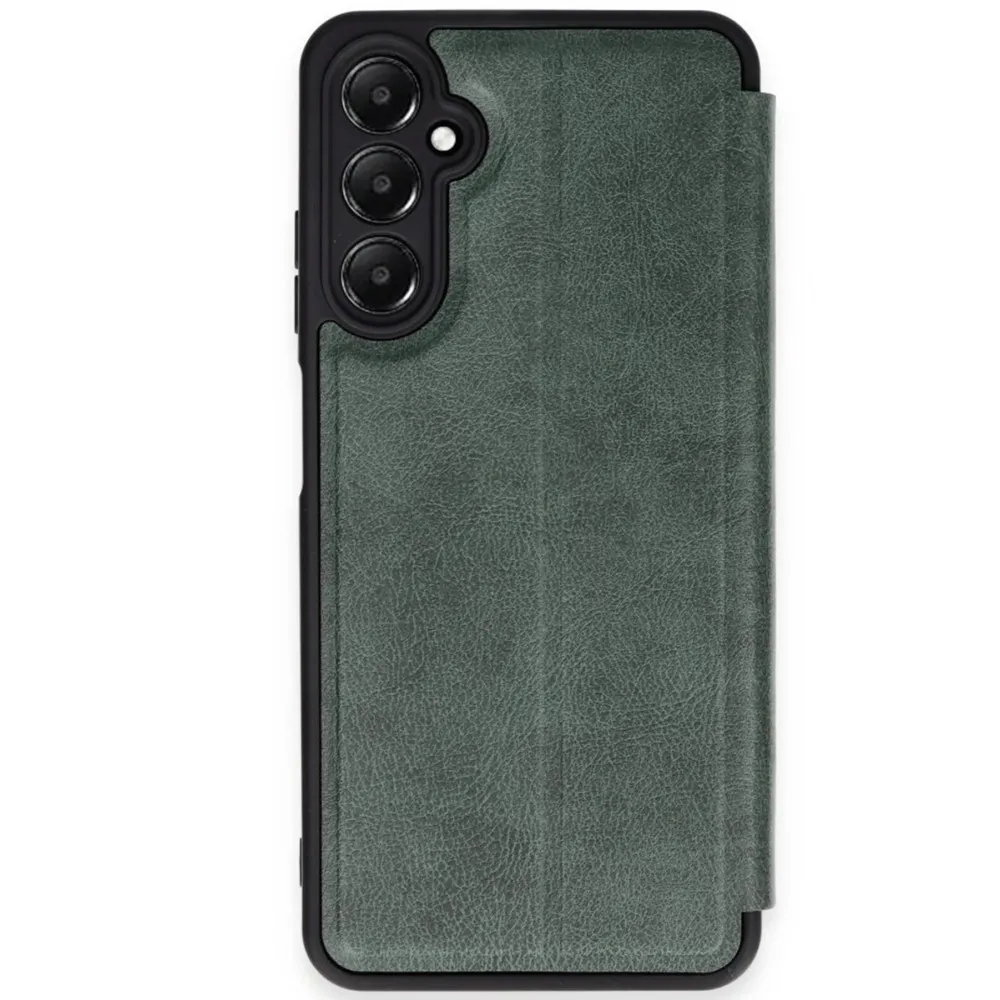 Newface Samsung Galaxy A36 Kılıf Flip Cover - Koyu Yeşil