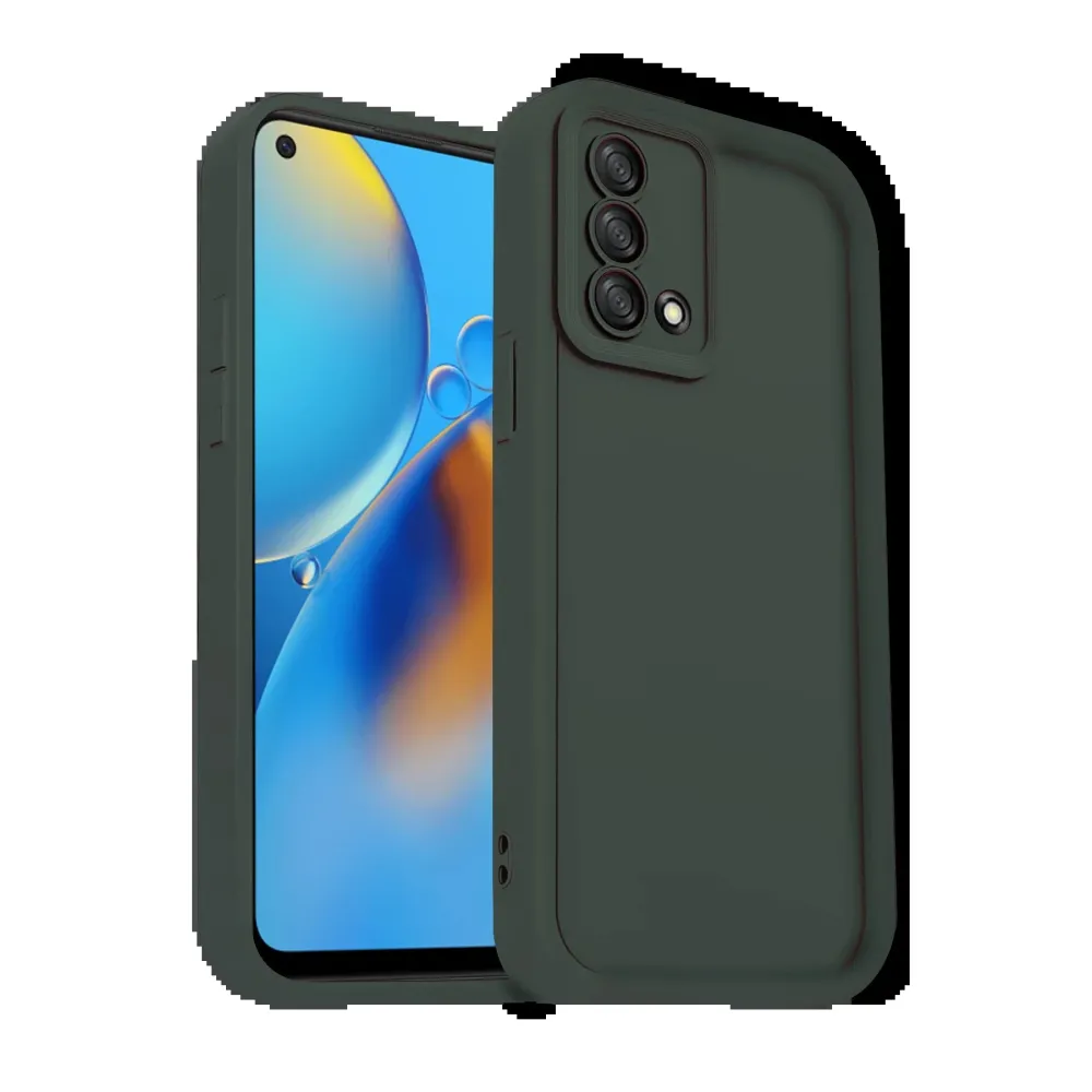 Newface Oppo A74 4G Kılıf Viera Silikon - Koyu Yeşil