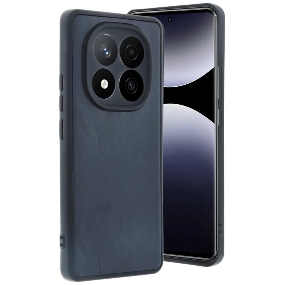 Newface Xiaomi Redmi Note 14 Pro 5G Kılıf Aras Deri Kapak - Lacivert