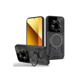 Newface Xiaomi Mi 14 Ultra Kılıf Joy Lens Standlı Kapak - Siyah