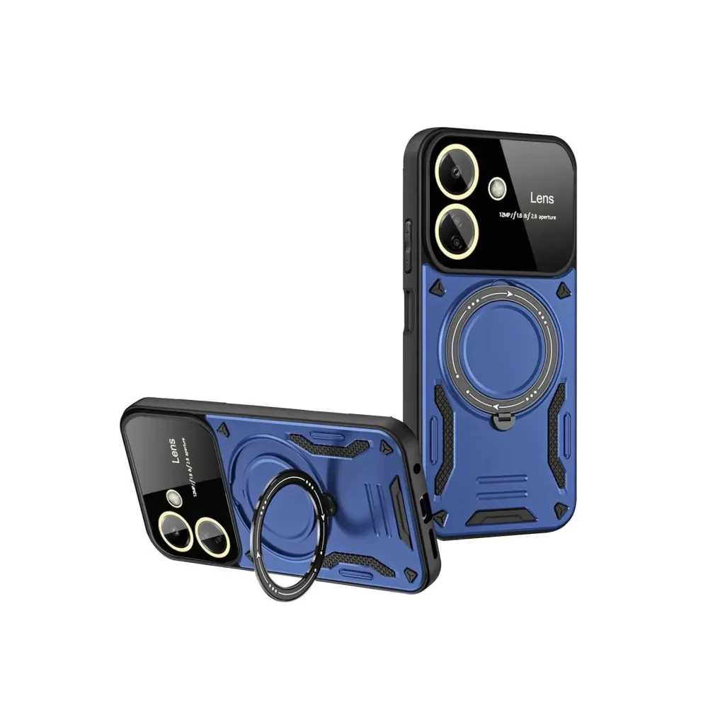 Newface Xiaomi Redmi 13C Kılıf Joy Lens Standlı Kapak - Lacivert