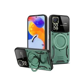 Newface Xiaomi Redmi Note 12 Pro 4G Kılıf Joy Lens Standlı Kapak - Koyu Yeşil