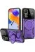 Newface Xiaomi Redmi Note 12 Pro 4G Kılıf Joy Lens Standlı Kapak - Mor