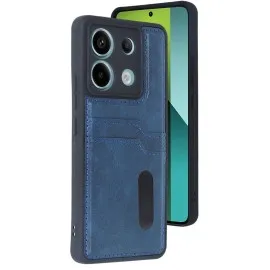 Newface Xiaomi Redmi Note 13 Pro 5G Kılıf Sara Kartvizitli Deri Kılıf - Lacivert