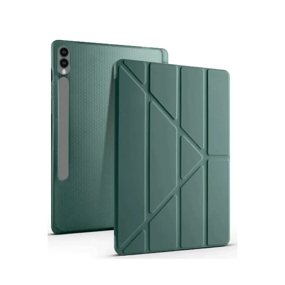 Newface Samsung Galaxy X510 Tab S9 Fe 11 Kılıf Kalemlikli Mars Tablet Kılıfı - Koyu Yeşil