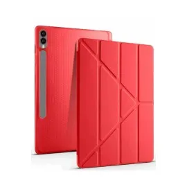 Newface Samsung Galaxy X510 Tab S9 FE 11 Kılıf Kalemlikli Mars Tablet Kılıfı - Kırmızı