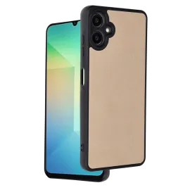 Newface Samsung Galaxy A06 Kılıf Aras Deri Kapak - Pudra