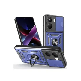 Newface Xiaomi Poco X7 Pro Kılıf Pars Lens Yüzüklü Silikon - Lacivert