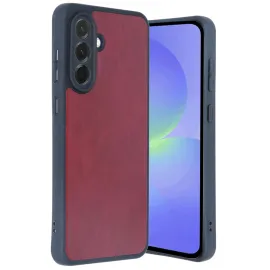 Newface Samsung Galaxy A56 Kılıf Aras Deri Kapak - Bordo