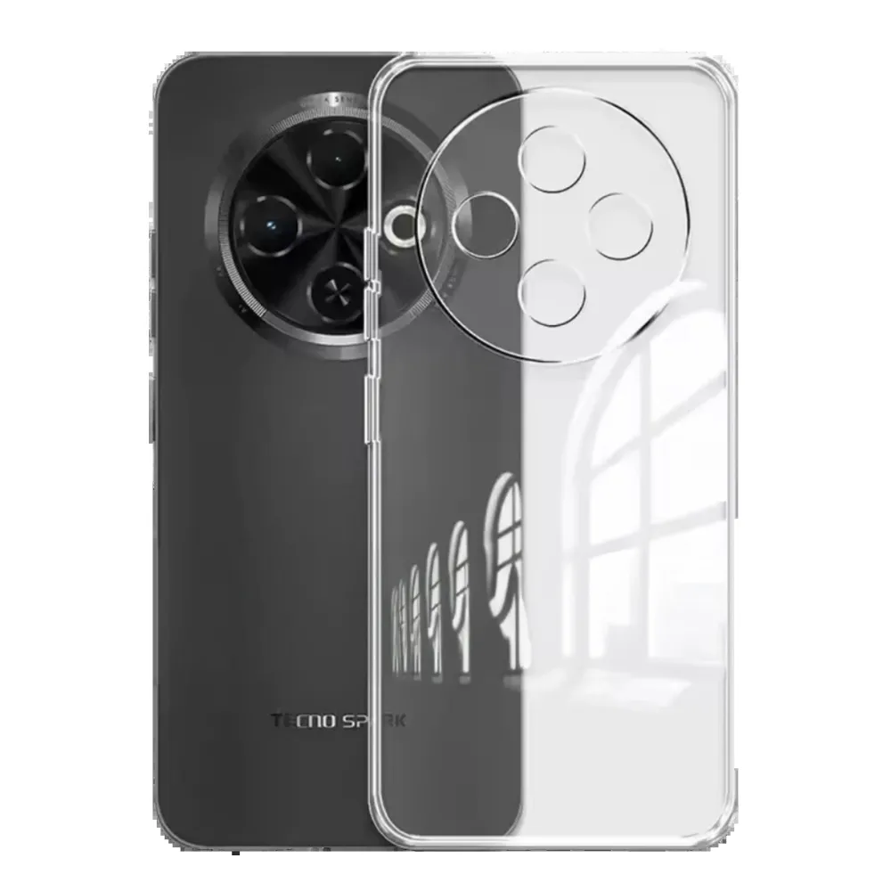 Newface Tecno Spark 30C Kılıf Lüx Şeffaf Silikon