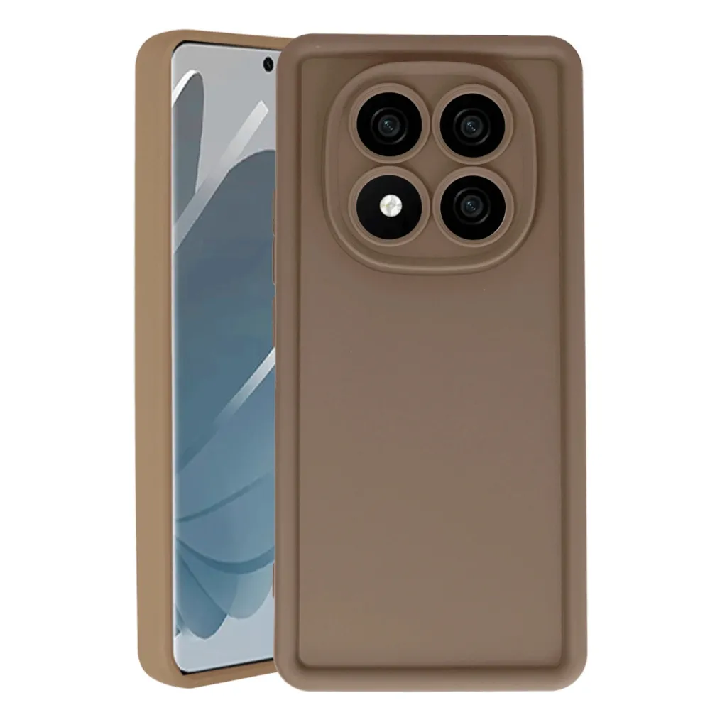 Newface Xiaomi Redmi Note 14 Pro 5G Kılıf Viera Silikon - Kahverengi