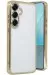 Newface Samsung Galaxy S25 Kılıf Razer Lensli Silikon - Gold