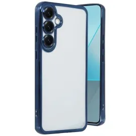 Newface Samsung Galaxy S25 Kılıf Razer Lensli Silikon - Lacivert