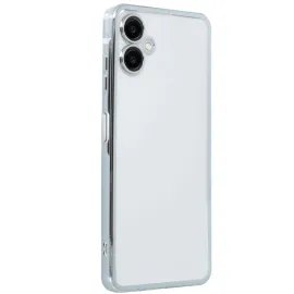 Newface Samsung Galaxy A06 Kılıf Razer Lensli Silikon - Gümüş