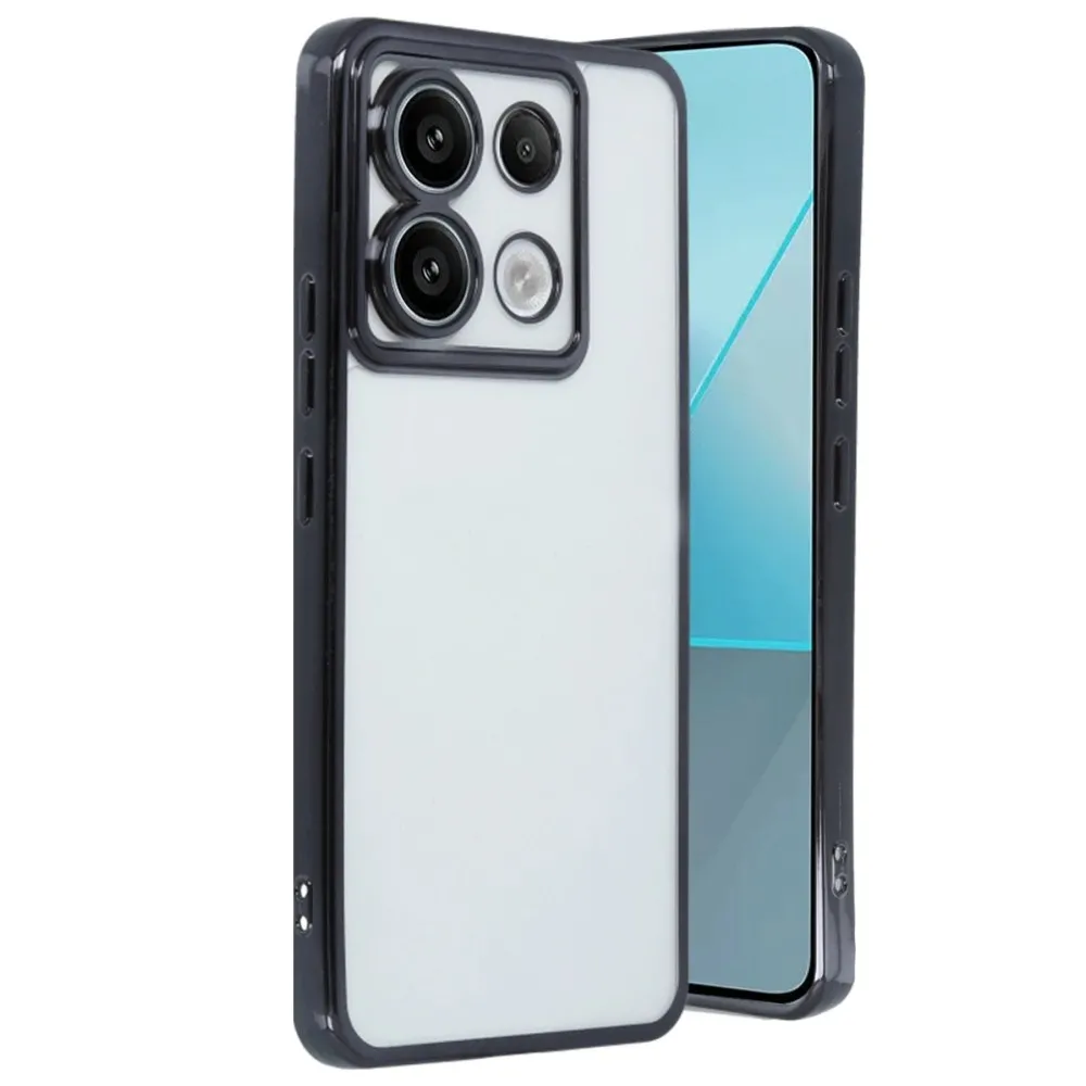 Newface Xiaomi Redmi Note 13 Pro 4G Kılıf Razer Lensli Silikon - Siyah