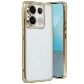 Newface Xiaomi Redmi Note 13 Pro 4G Kılıf Razer Lensli Silikon - Gold