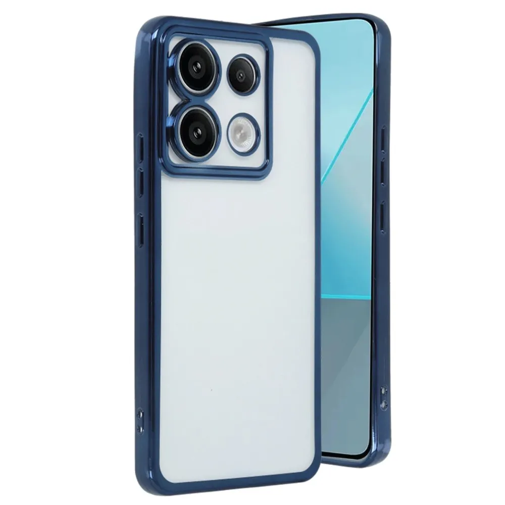 Newface Xiaomi Redmi Note 13 Pro 4G Kılıf Razer Lensli Silikon - Lacivert