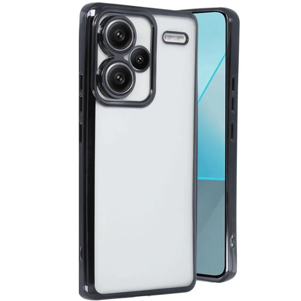 Newface Xiaomi Redmi Note 13 Pro Plus Kılıf Razer Lensli Silikon - Siyah
