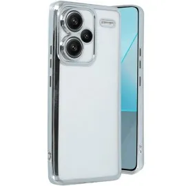 Newface Xiaomi Redmi Note 13 Pro Plus Kılıf Razer Lensli Silikon - Gümüş