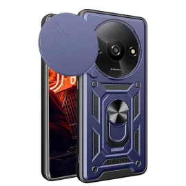 Newface Xiaomi Redmi A3 4G Kılıf Pars Lens Yüzüklü Silikon - Lacivert