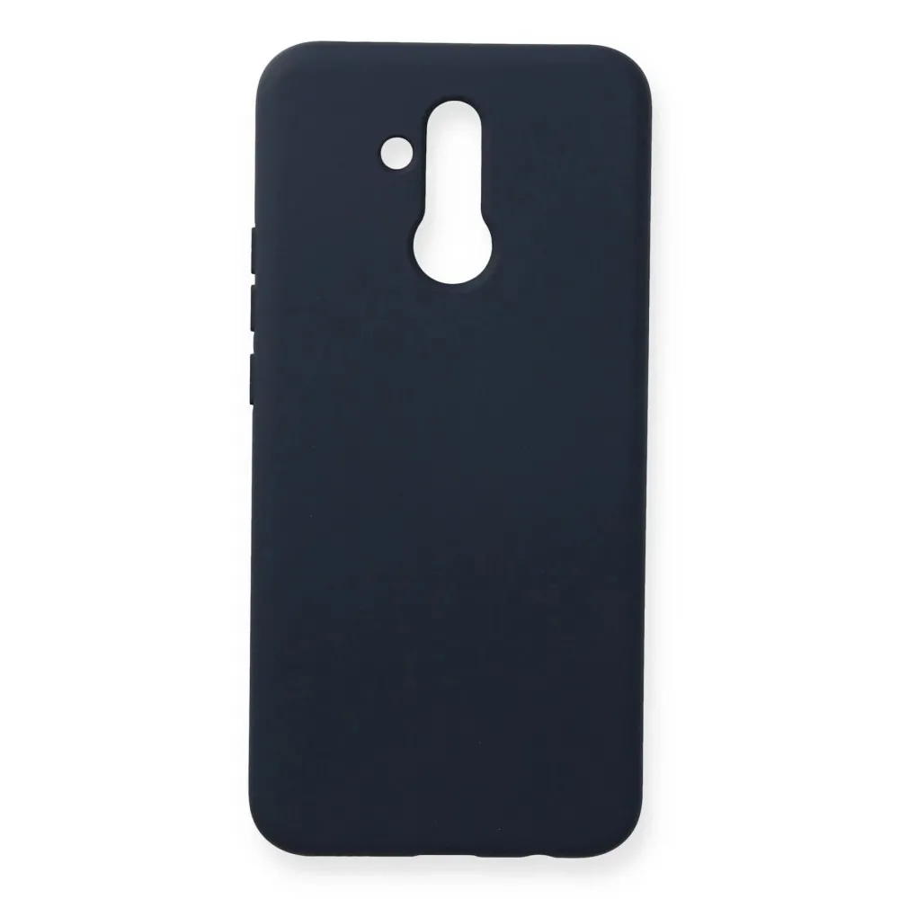 Newface Huawei Mate 20 Lite Kılıf Nano içi Kadife Silikon - Lacivert