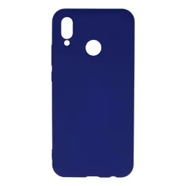 Newface Huawei P20 Lite Kılıf Nano Içi Kadife Silikon - Koyu Mavi